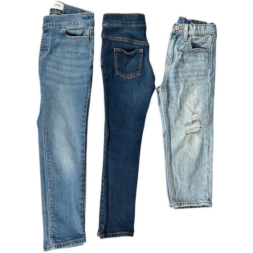 Old Navy Kids Jeans Lot of 3 Size 6 All jeans Have Adjustable Waist Band Blue